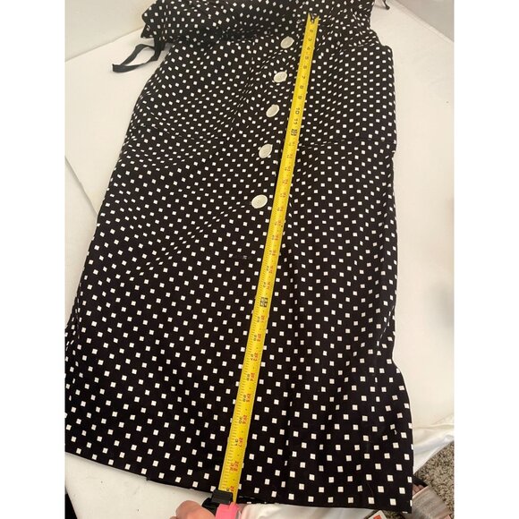 VTG 80s Geary Roark Kamisato Polka Dot Cotton Dress Buttons USA Made Size 12 - Picture 14 of 15